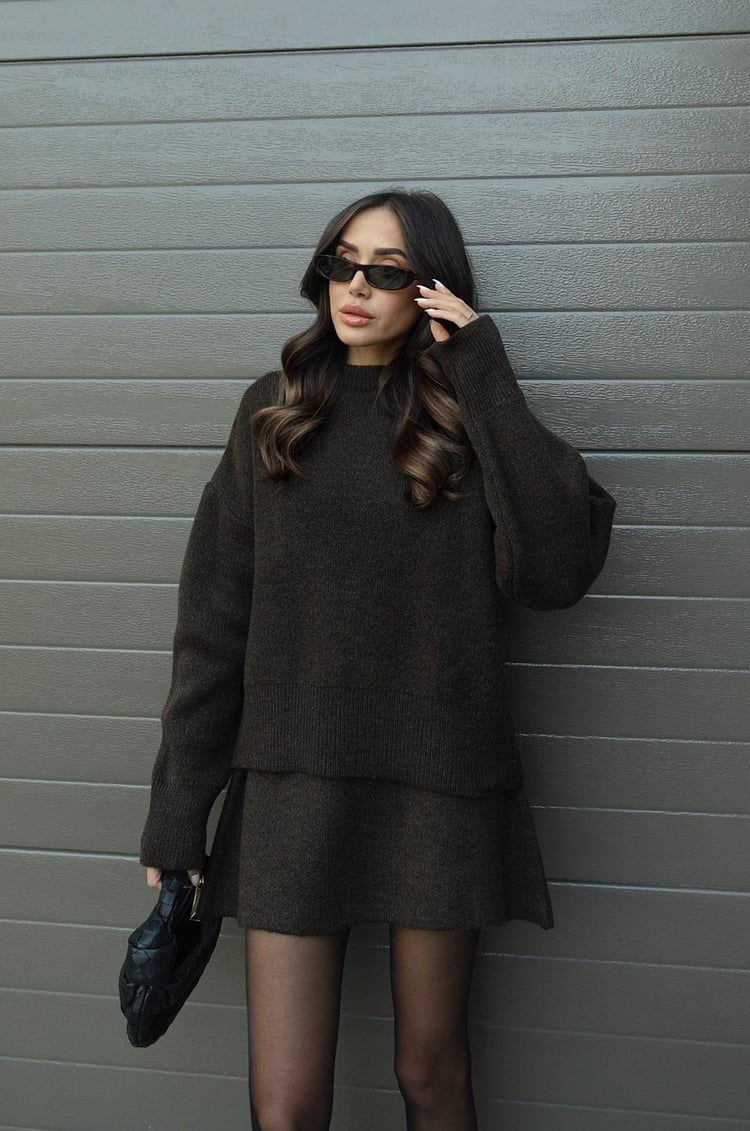 Helena | Knitted Skirt Set