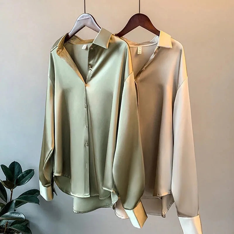 Mary | Elegant Satin Blouse